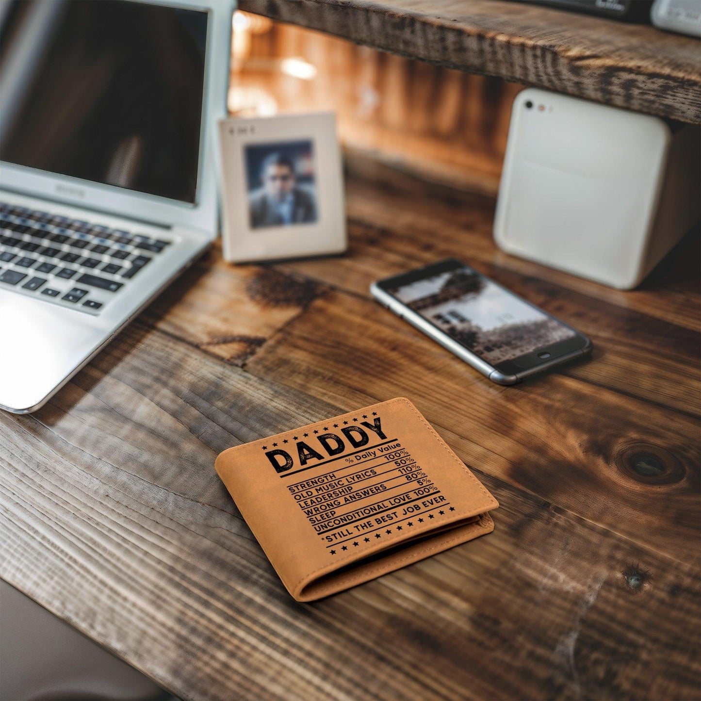 Dad Recipe Leather Wallet Father Gift