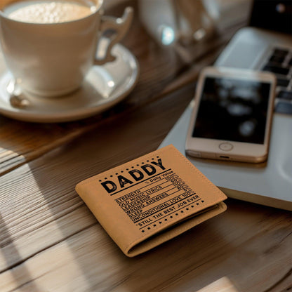 Dad Recipe Leather Wallet Father Gift