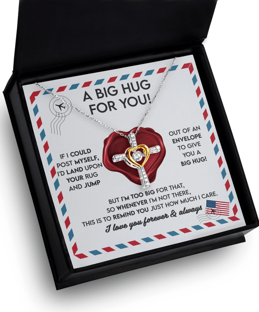 Daughter Birthday Graduation Confirmation Gift Big Hug For You Cross Pendant Necklace - Mallard Moon Gift Shop