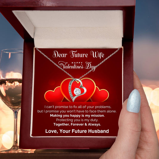 Dear Future Wife I Promise Forever Love Pendant Necklace - Mallard Moon Gift Shop