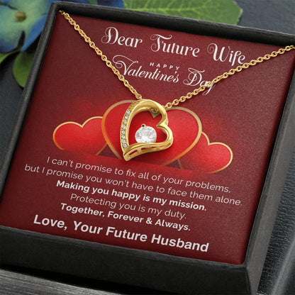 Dear Future Wife I Promise Forever Love Pendant Necklace - Mallard Moon Gift Shop