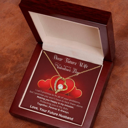 Dear Future Wife I Promise Forever Love Pendant Necklace - Mallard Moon Gift Shop