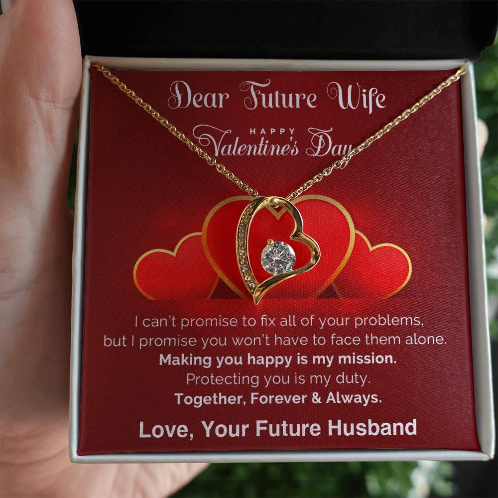 Dear Future Wife I Promise Forever Love Pendant Necklace - Mallard Moon Gift Shop