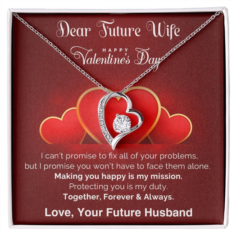 Dear Future Wife I Promise Forever Love Pendant Necklace - Mallard Moon Gift Shop