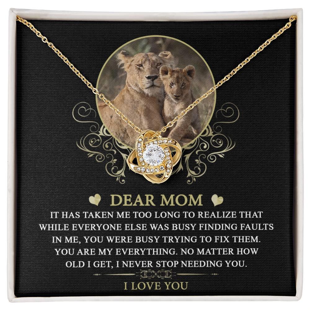 Dear Mom You are My Everything Love Knot Necklace - Mallard Moon Gift Shop