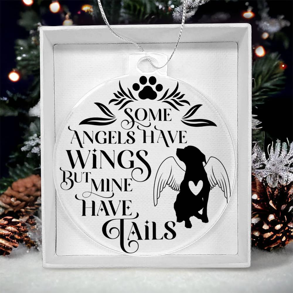 Dog Angel Acrylic Memorial Keepsake Ornament - Mallard Moon Gift Shop