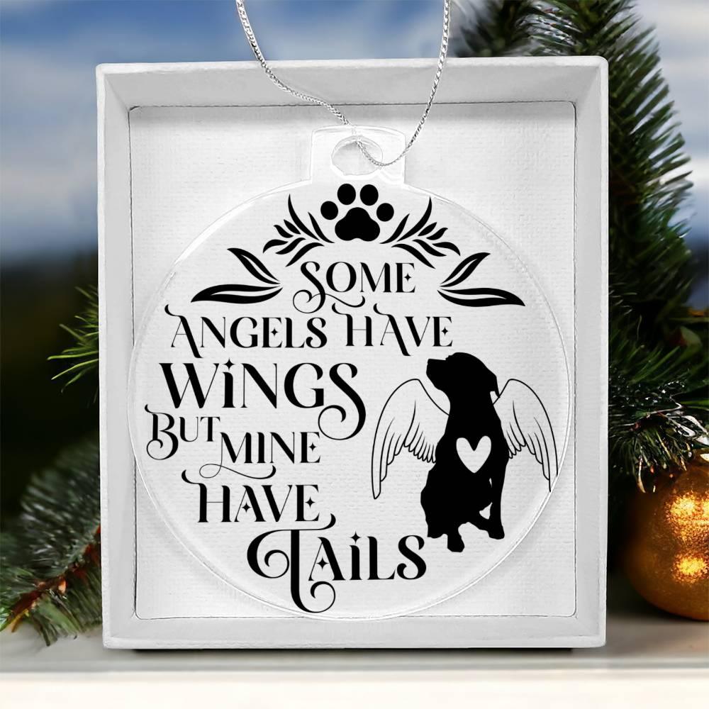 Dog Angel Acrylic Memorial Keepsake Ornament - Mallard Moon Gift Shop