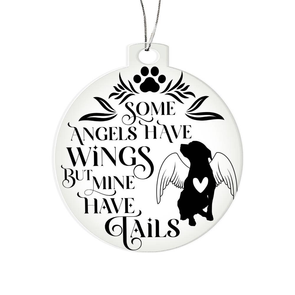 Dog Angel Acrylic Memorial Keepsake Ornament - Mallard Moon Gift Shop