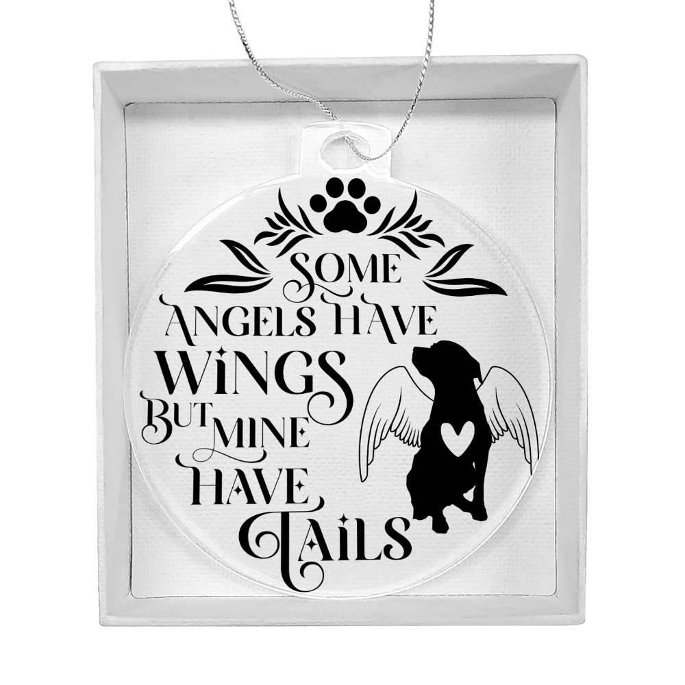 Dog Angel Acrylic Memorial Keepsake Ornament - Mallard Moon Gift Shop