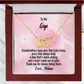Grandmother Gift Personalized Message Card Interlocking Heart Pendant Necklace