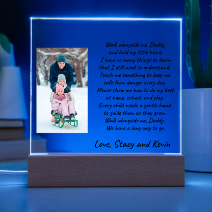 Custom Photo Upload Acrylic Plaque Walk With Me Daddy