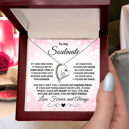 Gift for Soulmate - My Dreams Came True - Forever Love Heart Pendant Necklace