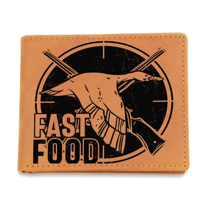 Duck Hunter Fast Food Leather Wallet - Mallard Moon Gift Shop