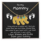 Expectant Mom Gift from the Bump Engraved Baby Feet Birthstone Charm Necklace - Mallard Moon Gift Shop