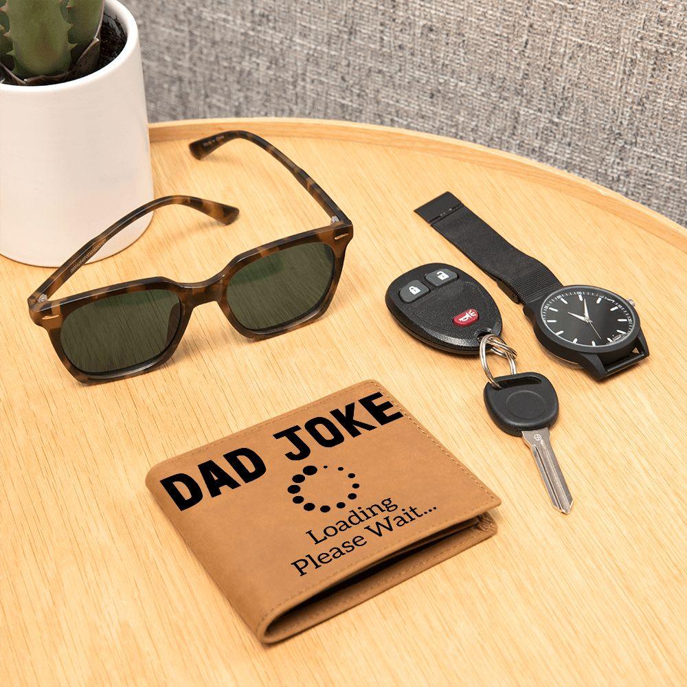 Father Gift - Dad Joke Loading Leather Wallet - Mallard Moon Gift Shop