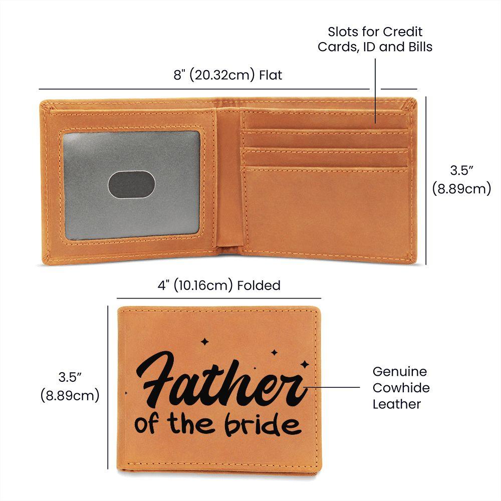 Father of the Bride Leather Wallet - Mallard Moon Gift Shop