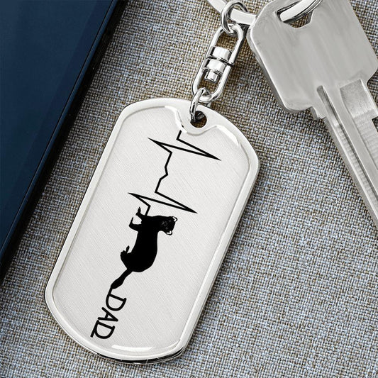 Ferret Dad Personalized Engraved Dog Tag Keychain - Mallard Moon Gift Shop
