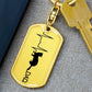 Ferret Dad Personalized Engraved Dog Tag Keychain - Mallard Moon Gift Shop