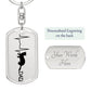 Ferret Dad Personalized Engraved Dog Tag Keychain - Mallard Moon Gift Shop