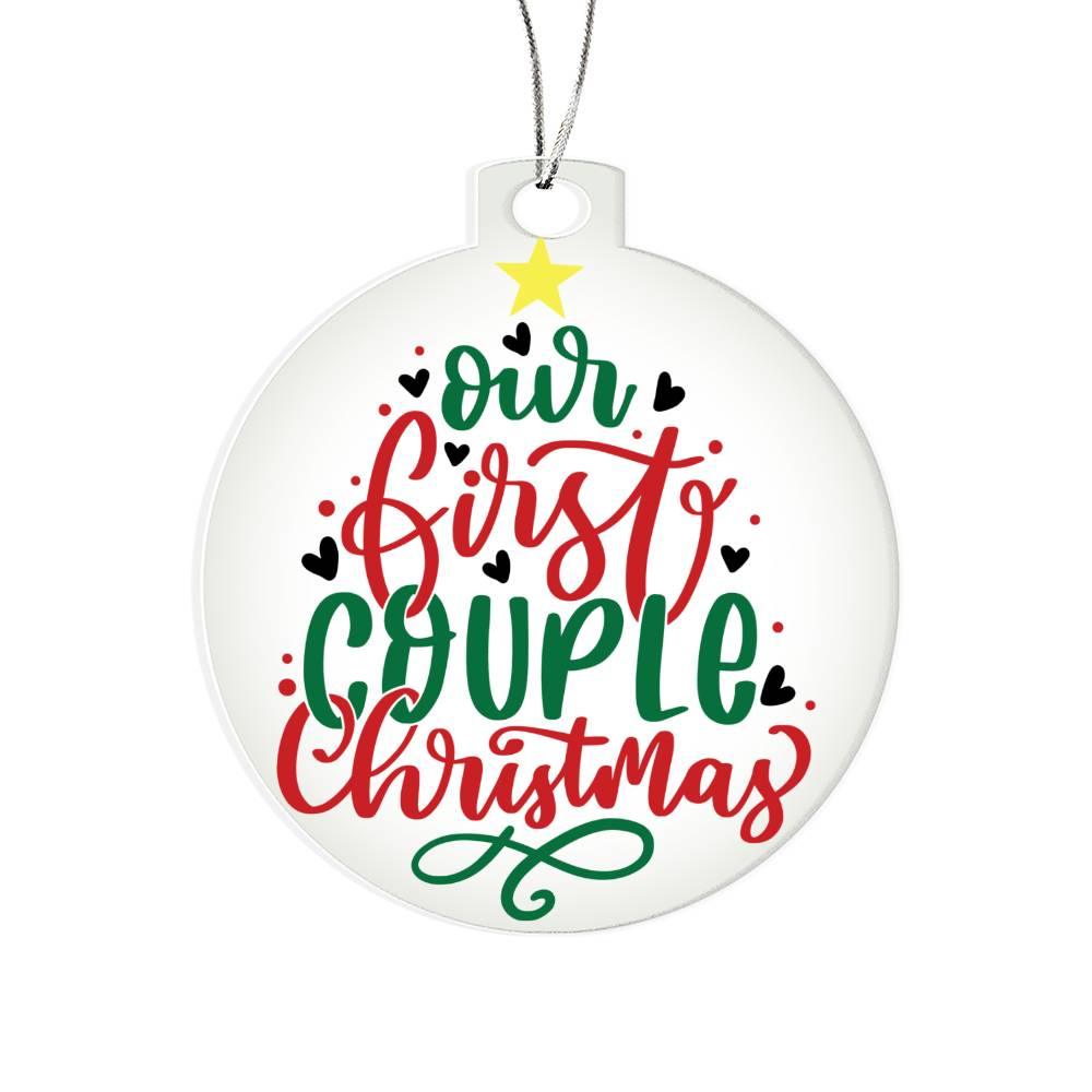 First Christmas as a Couple Acrylic Keepsake Ornament - Mallard Moon Gift Shop