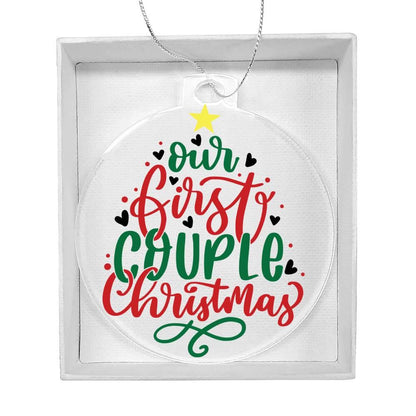 First Christmas as a Couple Acrylic Keepsake Ornament - Mallard Moon Gift Shop