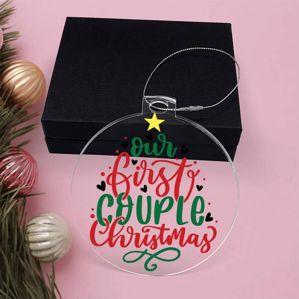 First Christmas as a Couple Acrylic Keepsake Ornament - Mallard Moon Gift Shop