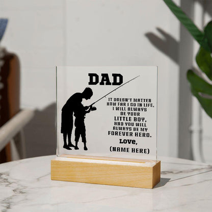 Fisherman Dad Personalized Acrylic Plaque - Mallard Moon Gift Shop