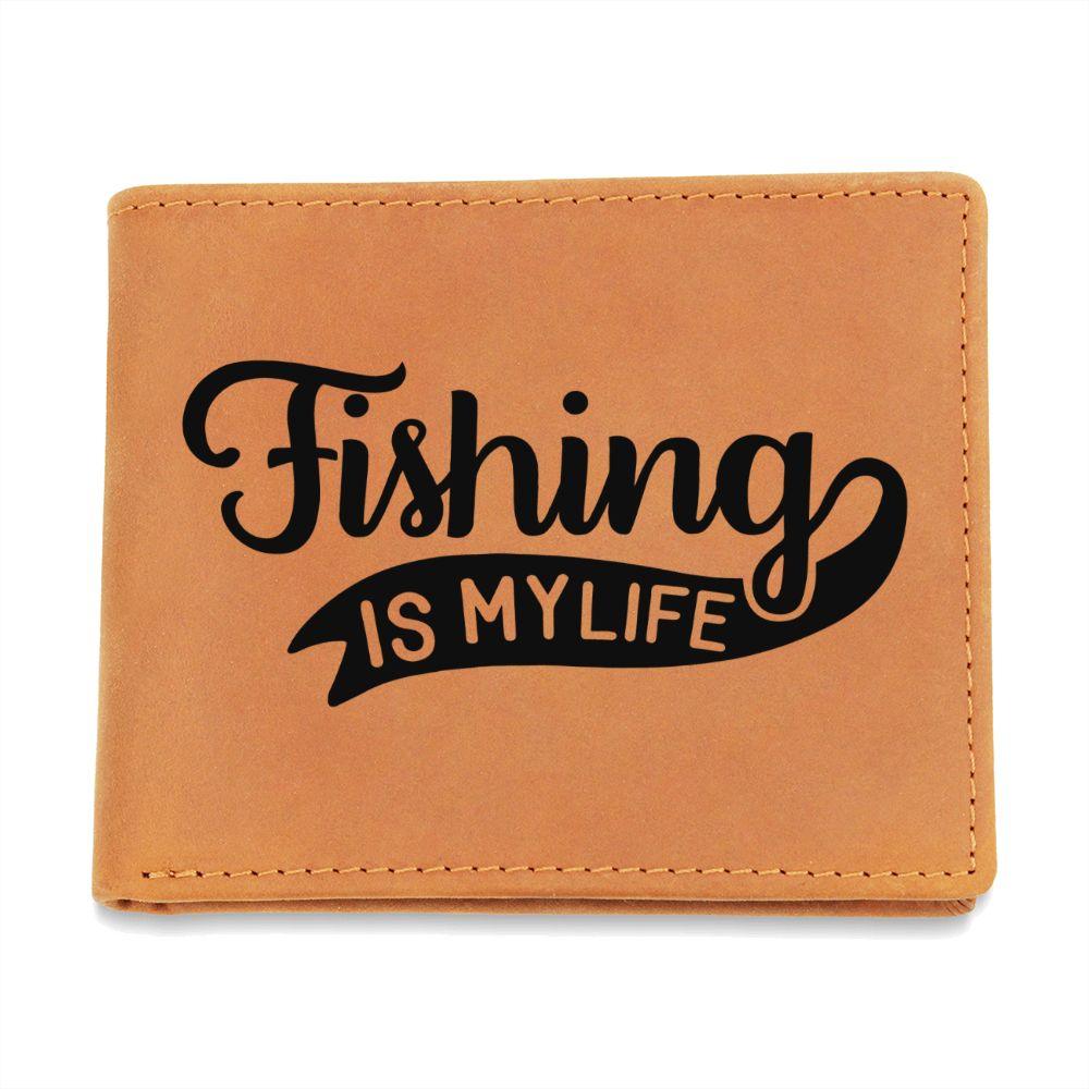 Fishing is my Life Leather Wallet - Mallard Moon Gift Shop