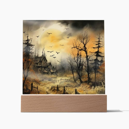 Frightful Forest: Premium Acrylic Halloween Mansion Decor - Mallard Moon Gift Shop