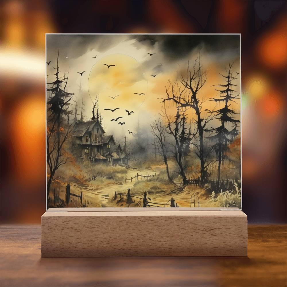 Frightful Forest: Premium Acrylic Halloween Mansion Decor - Mallard Moon Gift Shop