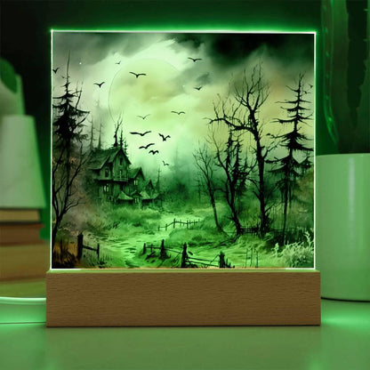 Frightful Forest: Premium Acrylic Halloween Mansion Decor - Mallard Moon Gift Shop