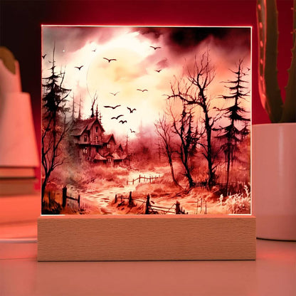 Frightful Forest: Premium Acrylic Halloween Mansion Decor - Mallard Moon Gift Shop