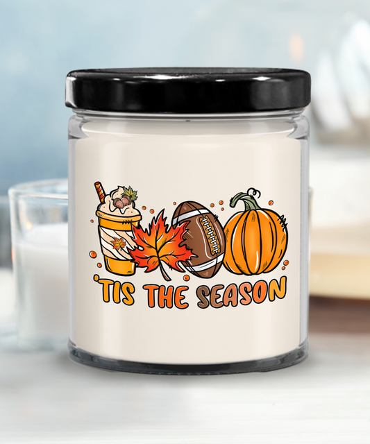 Smells Like Football, Fall and Pumpkin Spice Scented Soy Candles