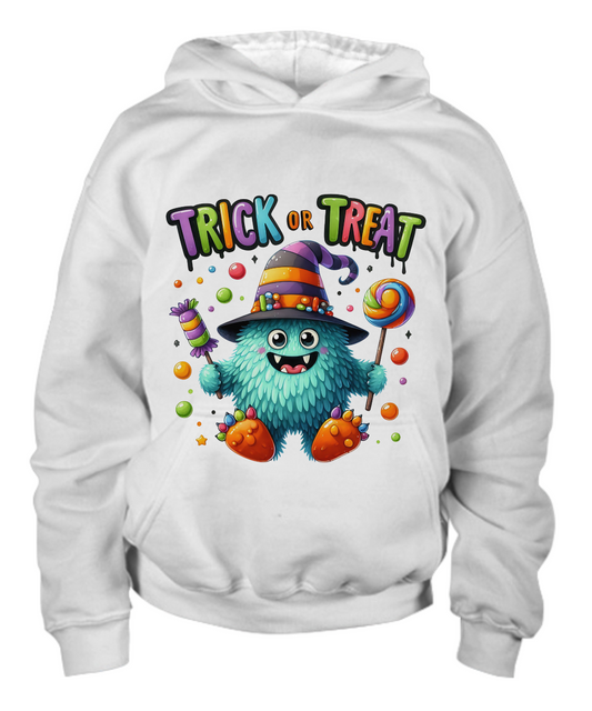 Trick or Treat Halloween Monster Youth Hoodie