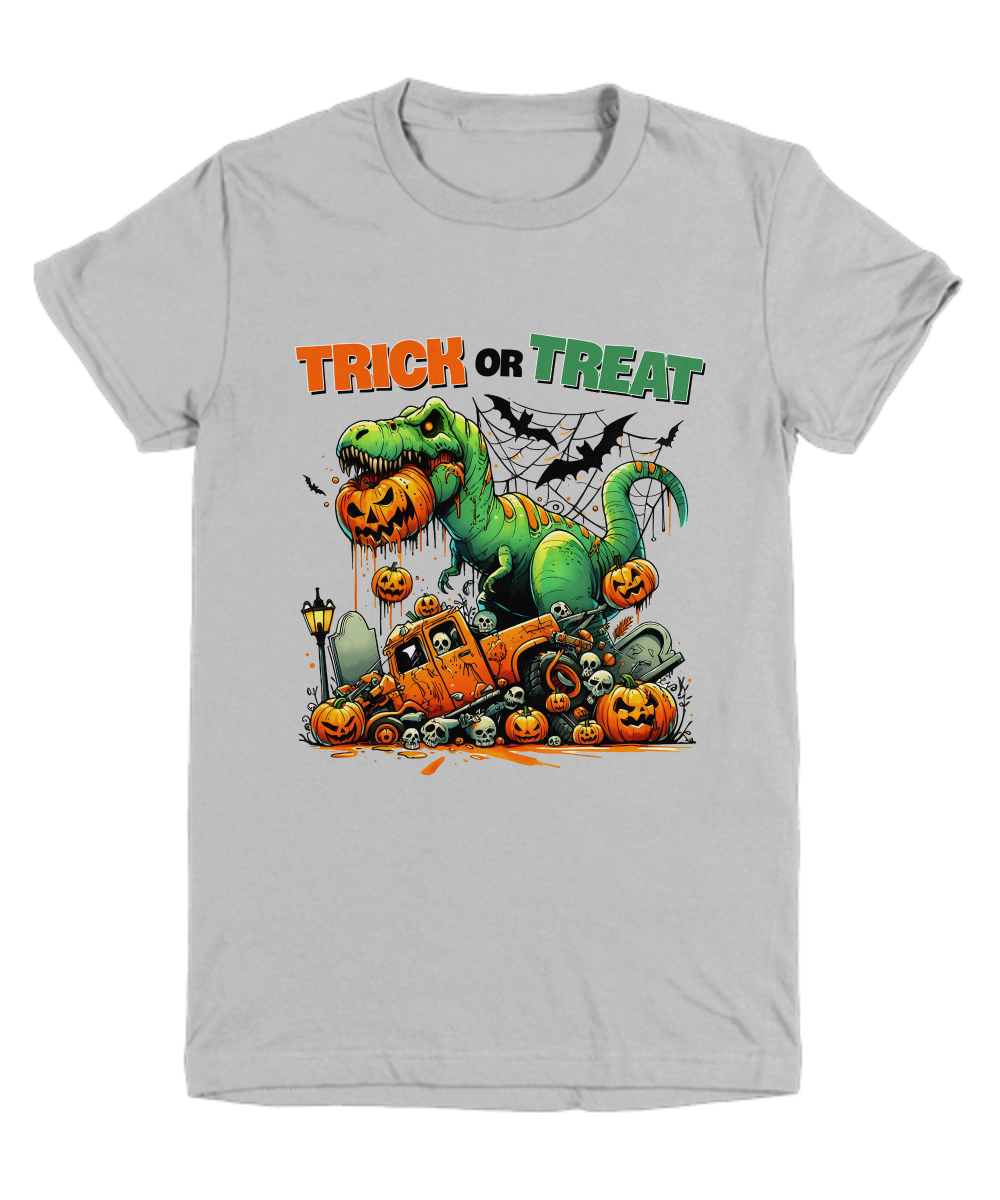 Halloween Trick or Treat Monster Dinosaur Youth Tee Shirt