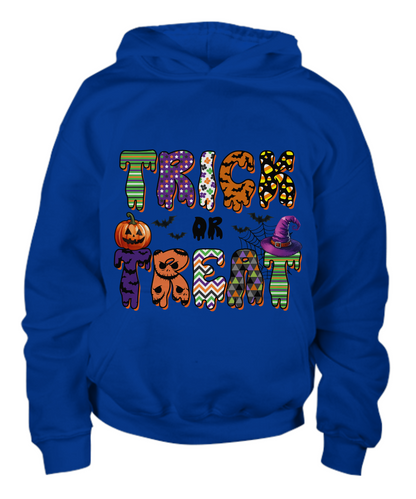 Halloween Trick or Treat Scarey Youth Pullover Hoodie