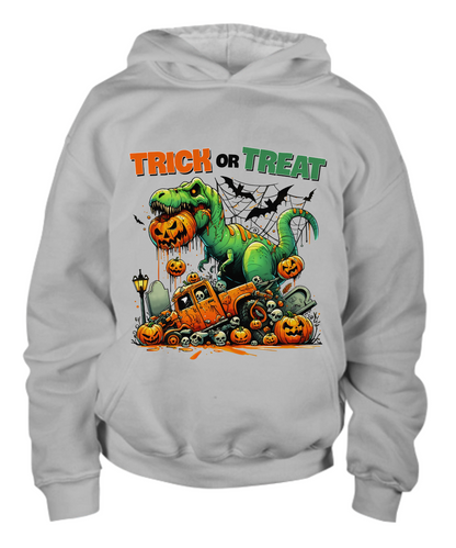 Halloween Trick or Treat Monster Dinosaur Youth Pullover Hoodie