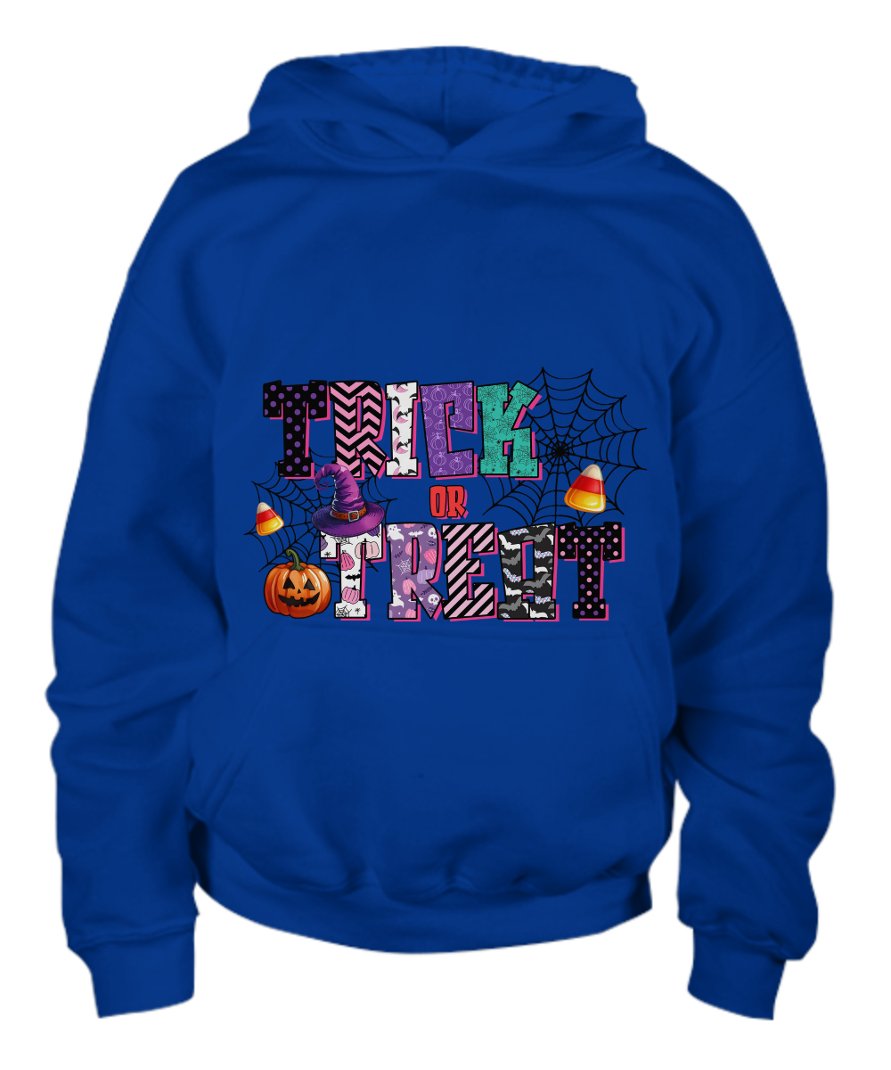 Halloween Trick or Treat Frightful Youth Pullover Hoodie