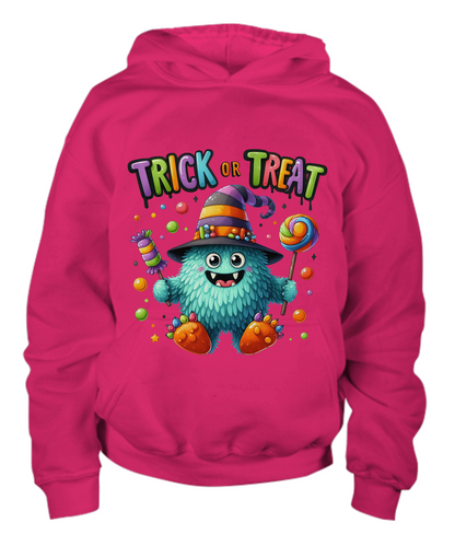 Trick or Treat Halloween Monster Youth Hoodie