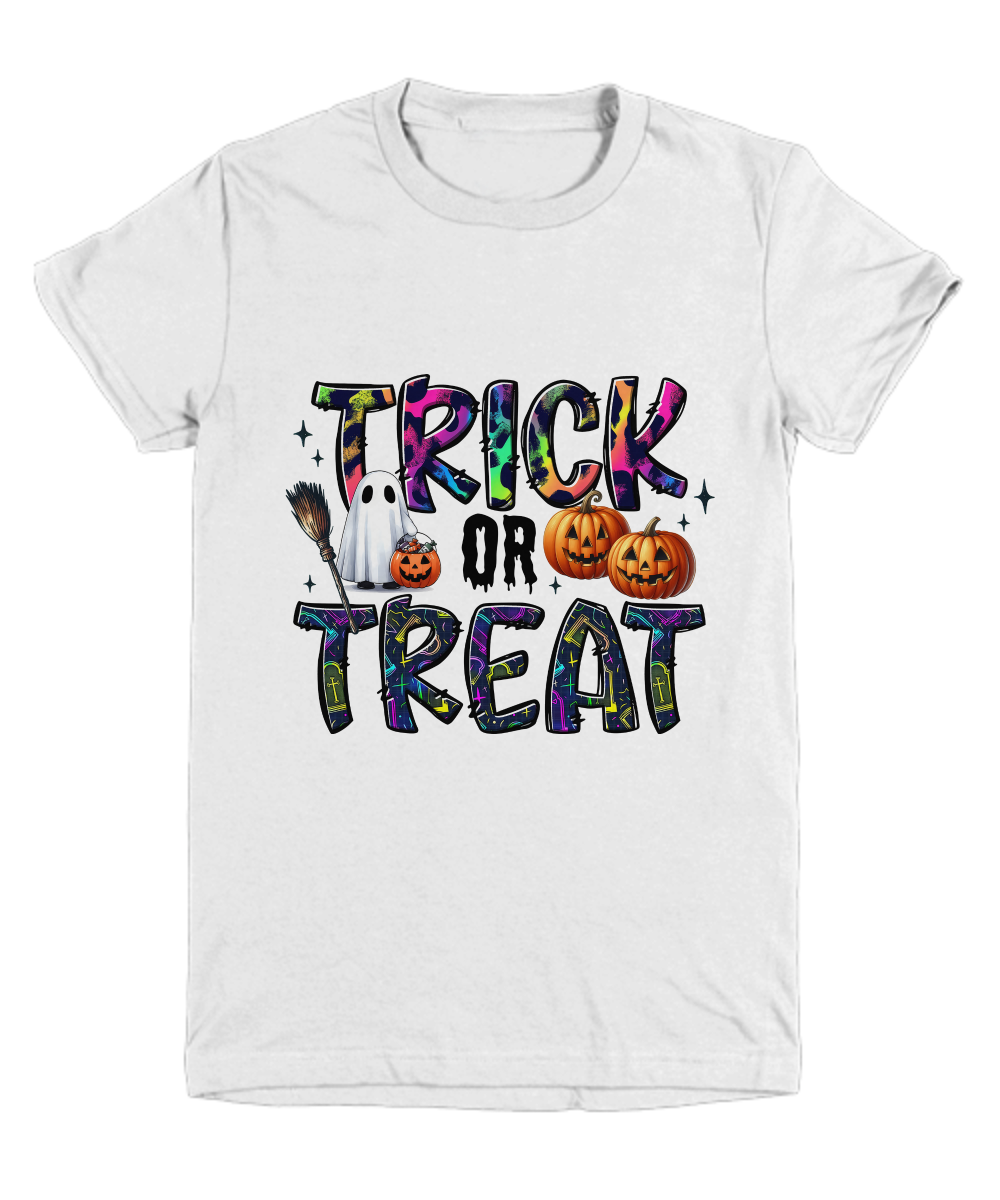 Halloween Trick or Treat Pumpkins and Ghost Youth Tee Shirt