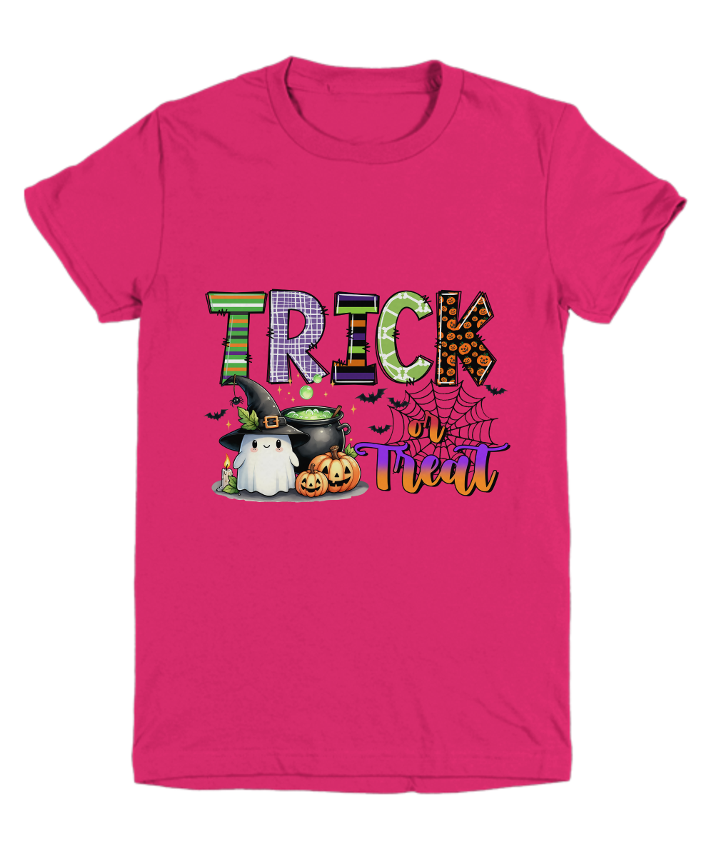 Halloween Trick or Treat Ghost Youth Tee Shirt