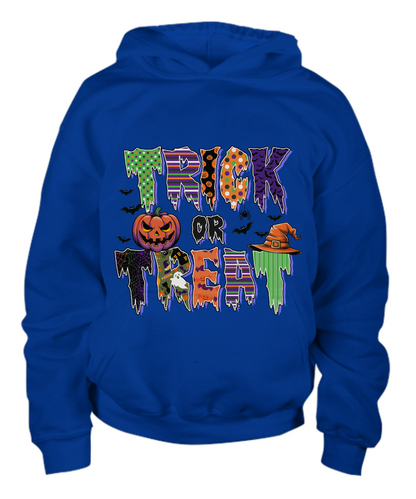 Halloween Ghoulish Trick or Treat Youth Pullover Hoodie