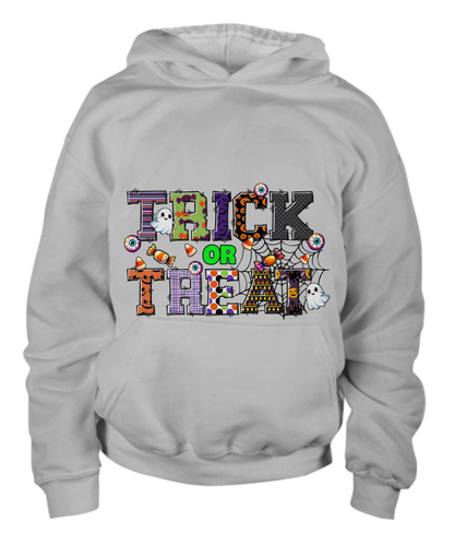 Trick or Treat Halloween Youth Pullover Hoodie