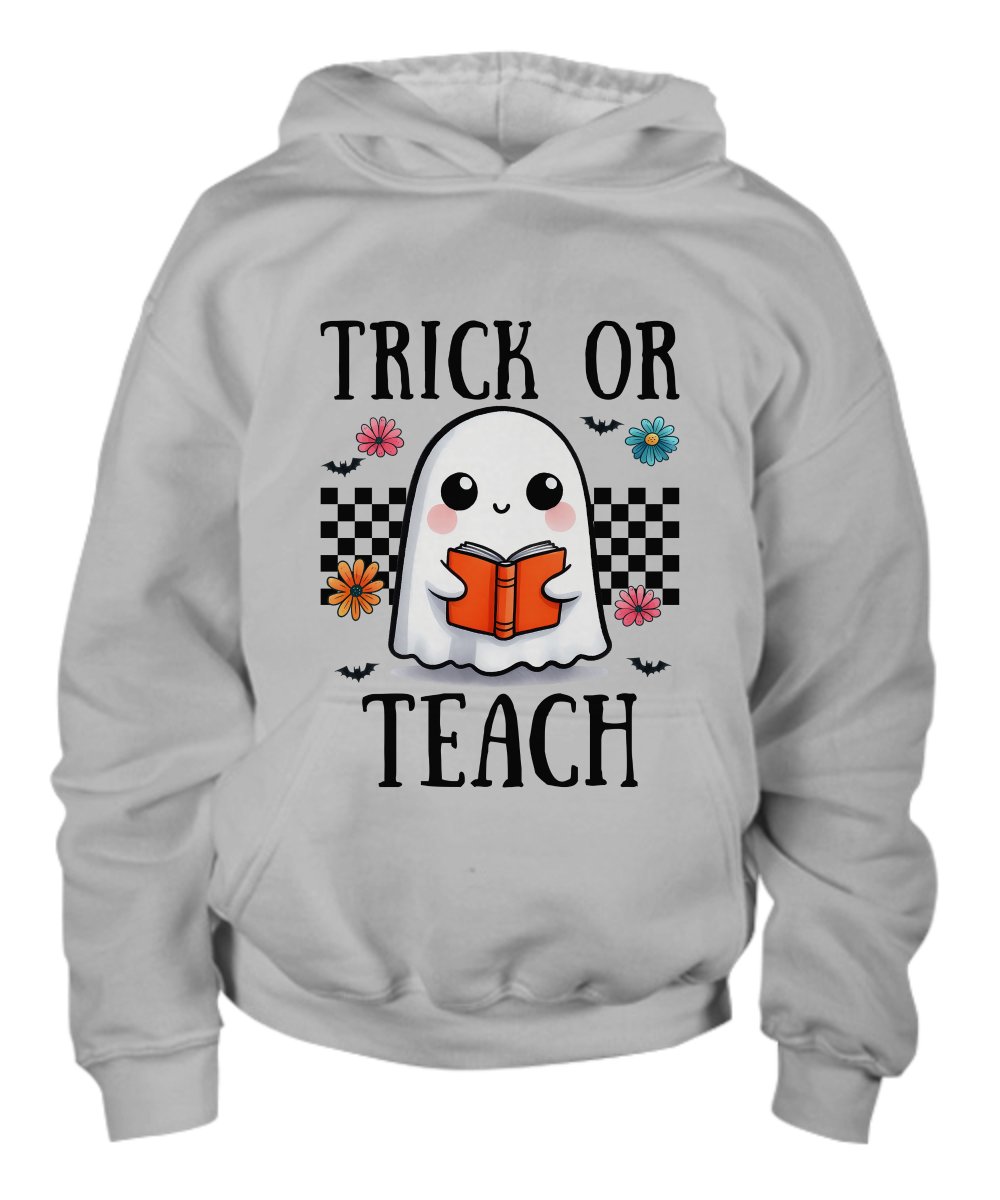 Halloween Trick or Teach Youth Pullover Hoodie