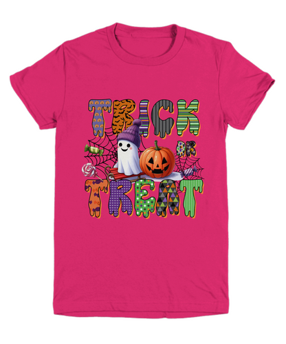 Halloween Trick or Treat Ghost with Beanie Hat  Youth Tee Shirt