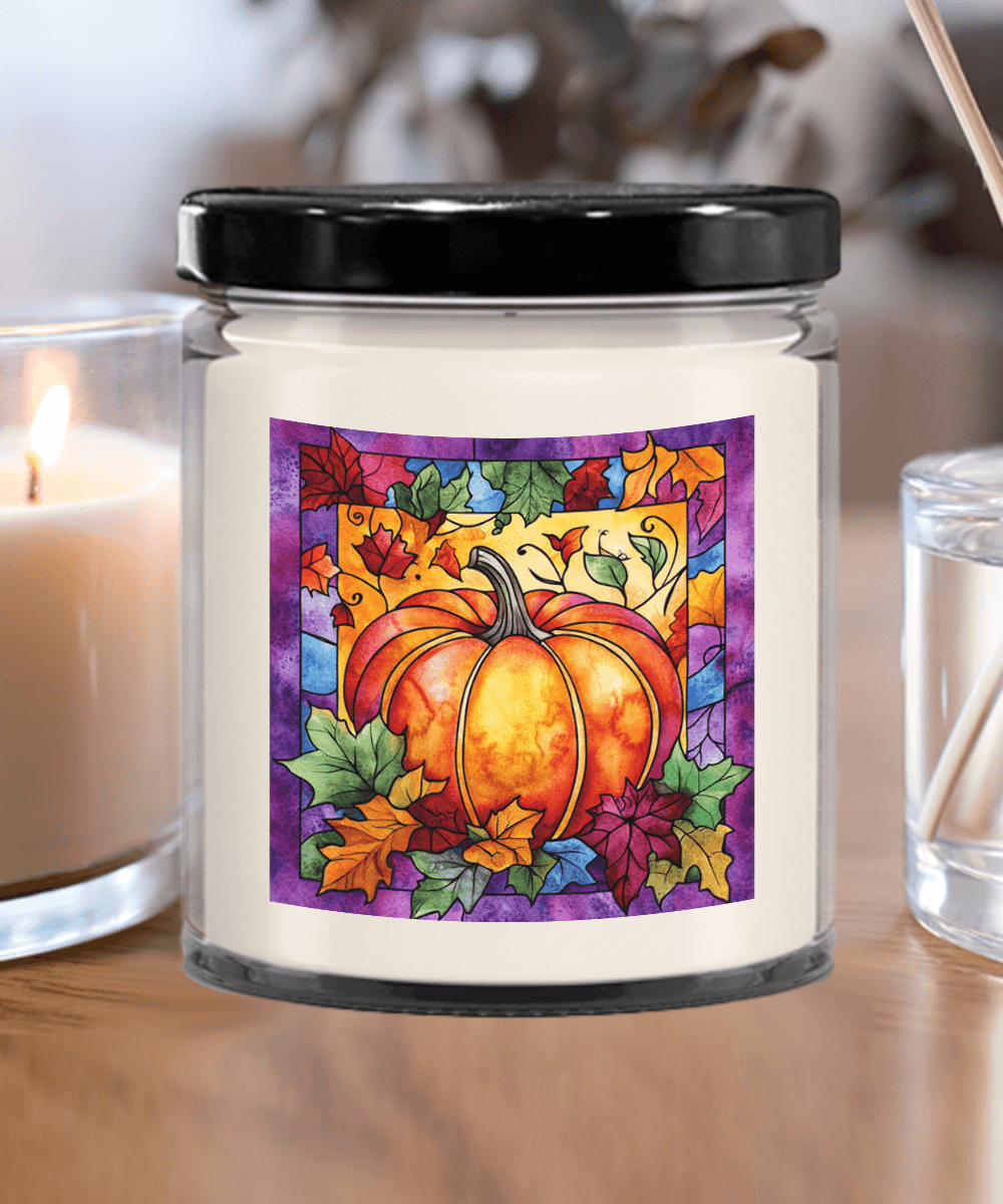 Fall Pumpkin Soy Container Jar Candle Home Decor