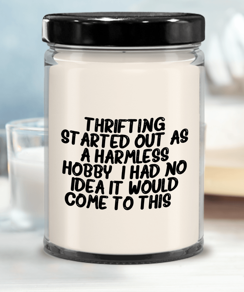 Thrifting Delight, Gifts for Friends, Thrifting Enthusiasts, Birthday, Holidays, Special Occasions, Quote Inspired Scented Soy Candle