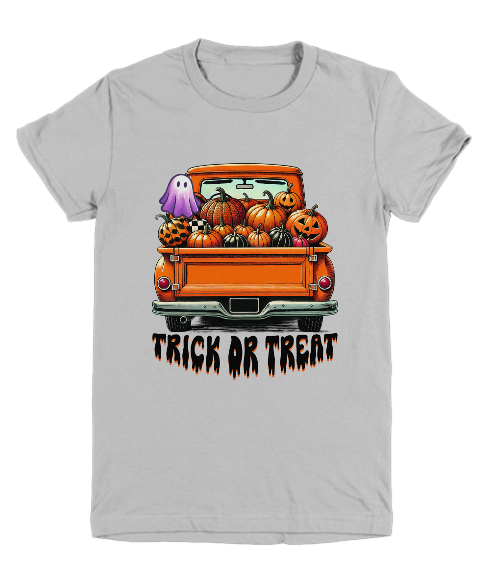 Halloween Trick or Treat Truck of Pumpkins  Youth Tee Shirt