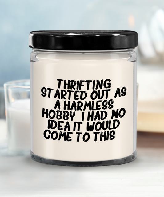 Thrifting Delight, Gifts for Friends, Thrifting Enthusiasts, Birthday, Holidays, Special Occasions, Quote Inspired Scented Soy Candle