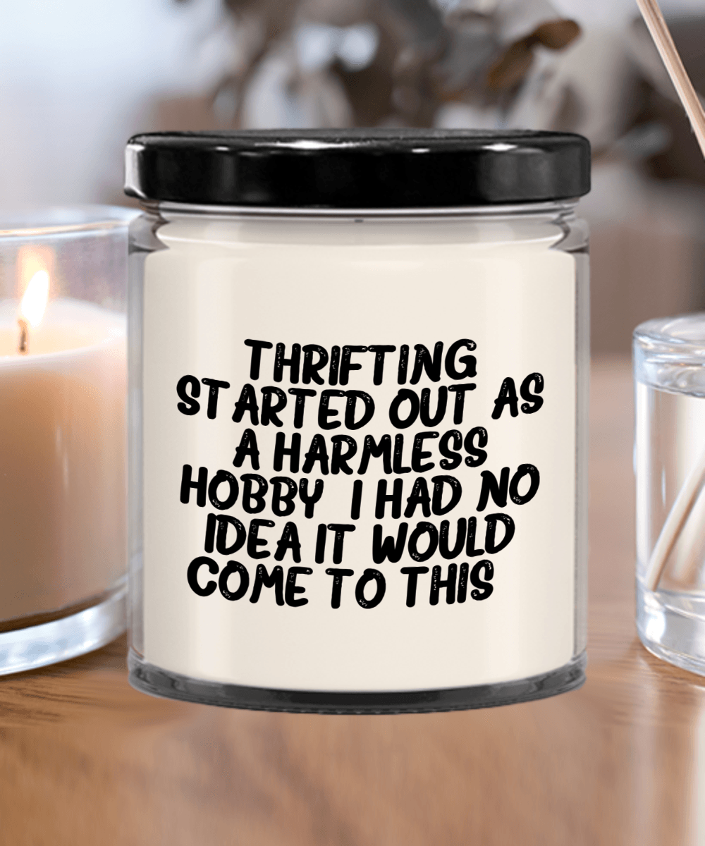 Thrifting Delight, Gifts for Friends, Thrifting Enthusiasts, Birthday, Holidays, Special Occasions, Quote Inspired Scented Soy Candle